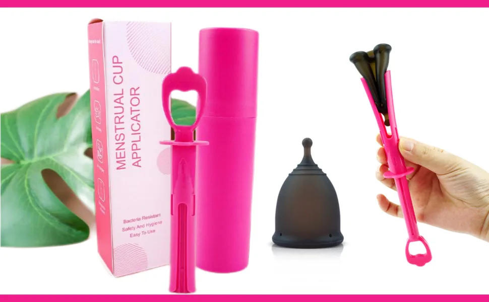 Menstrual Cup & Tampon Applicator + Period Cup Remover - Make Insertion & Removal Easy - Not for Menstrual Discs - Every Woman Can Now Use Cups - Menstrual Cup & Tampon Applicator