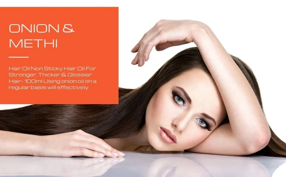 Hair Oil For Stronger Thicker & Hair- 100ml - Onion & Methi