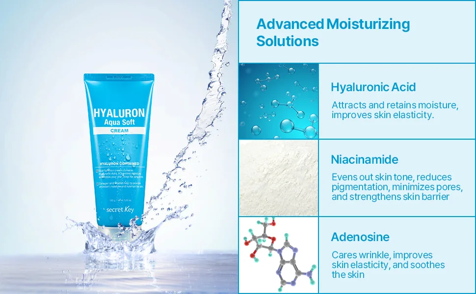 Secret Key Hyaluron Aqua Soft Cream 5.29 oz (150 g) - ingredients