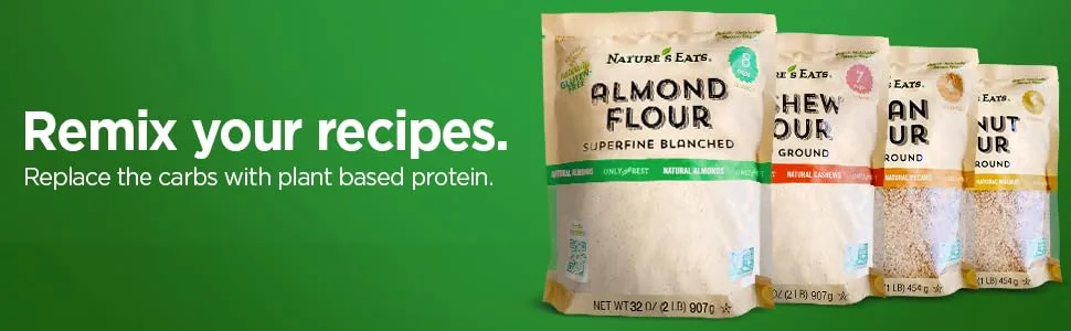 Nature's Eats Blanched Almond Flour, 32 Ounce - remix, header, nut flour
