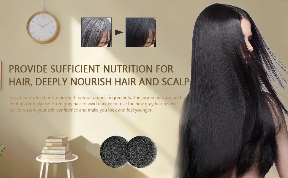 Gray Hair Reverse Bar Soap for Men (2 pieces) - for Gray Hair Rosemary - product information 2