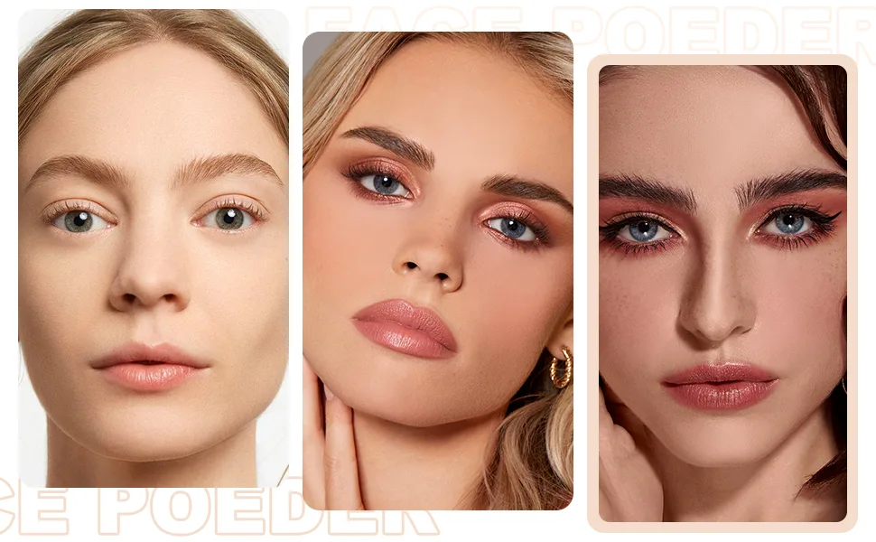 Boobeen Matte Face Finishing Powder Smooth Setting Pressed Powder Makeup Oil Control Lightweight Long Lasting Makeup Setting Foundation Compact Powder Soft Focus Effect Translucent Finish 02# Natural - setting powder makeup