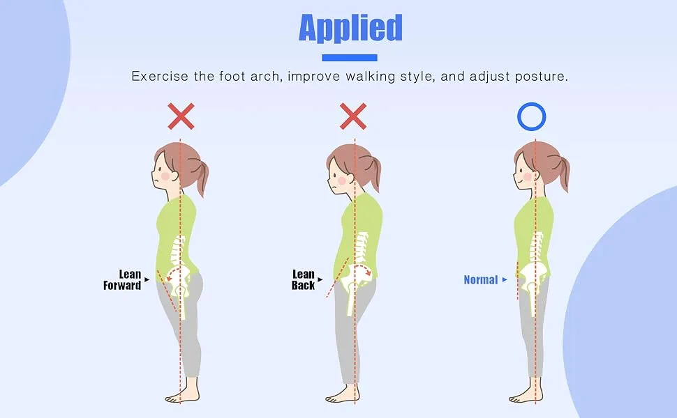 Bunion Corrector - Toe Separation Arch Trainer | Crescent-Shaped Sole for Enhanced Leg Tightening Hip Lifting & Abdominal Toning | Blue - Foot Exerciser - arch support