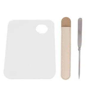Makeup Mixing Spatula Set Stainless Steel Acrylic Palette Double Ended Stirrer Cosmetic Palette - product information 2
