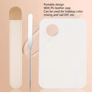 Makeup Mixing Spatula Set Stainless Steel Acrylic Palette Double Ended Stirrer Cosmetic Palette - product information 6