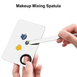 Makeup Spatula Stainless Steel Slanted Head Mixing Stirring for Makeup Nail Art Manicure - 1410230007411-3