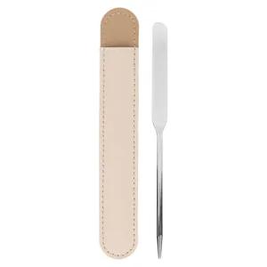 Makeup Spatula Stainless Steel Slanted Head Mixing Stirring for Makeup Nail Art Manicure - product information 2
