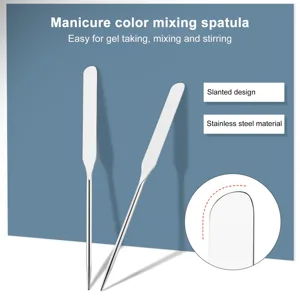 Makeup Spatula Stainless Steel Slanted Head Mixing Stirring for Makeup Nail Art Manicure - product information 6