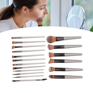18 Pieces Makeup Brush Set Beginner Cosmetic Powder Applicator for Eyeshadow Blush Eyelashes - 1410230162111-2