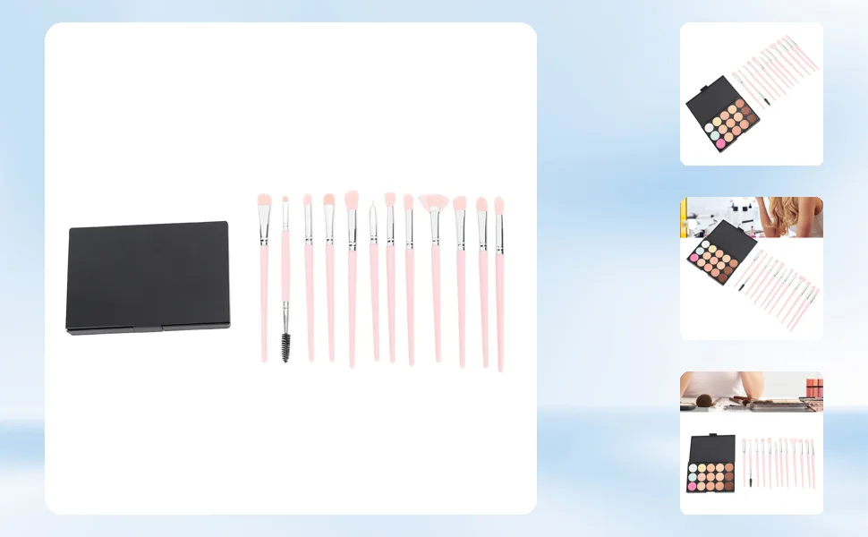 Makeup Kit Eyeshadow Palette Cosmetic Brushes Set Soft Strong Powder Support Ergonomic Design for Daily Party Travel - 1410230158511-1