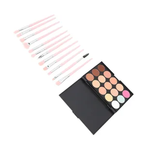 Makeup Kit Eyeshadow Palette Cosmetic Brushes Set Soft Strong Powder Support Ergonomic Design for Daily Party Travel - product information 6