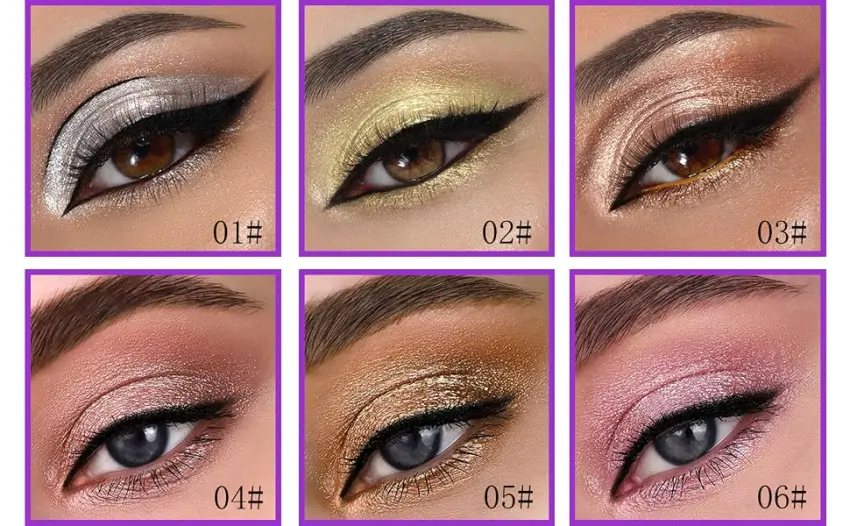 Glitter Eyeshadows Liquid Eyeshadows Long-lasting Liquid Glitter Eyeshadows Shimmer-Eyeshadows Metals-Gloss-Sparkling Silver Gold High-pigmented Colorful Glitter Eye Shadows(08#Light-Blue) - product information 3