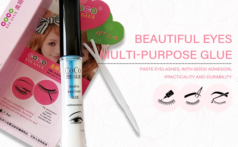 Strong Eyelash Glue Glue Long Lasting Eyelash Glue for Lash Bond and Seal for Eyelash Extensions Suitable for Home DIY Lash Extension (Transparently) - lash glue