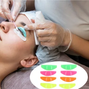 Lash Pads 4 Pairs Eyelash Mixed Color Reusable Soft Eyelash Perming Curler for Beauty Salon - product information 3