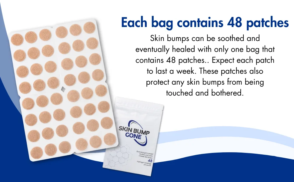 Hydrogel Patches - Smooths Skin Bumps - Dermatologist Invented Hydrating Patches - 48 Patches - Each bag contains 48 patches