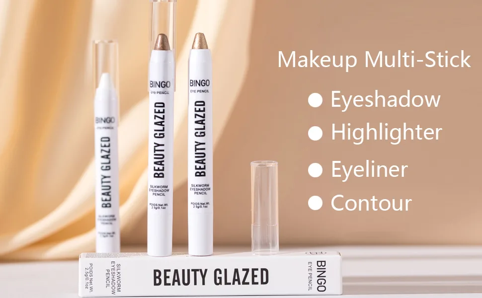 Beauty Glazed Eye Penci Set Blendable Eyeshadow Stick Set - Cream Eyeshadow Makeup Multi-Stick Use As Eyeliner Eyeshadow and Brightener Highlighter - eyeshadow stick