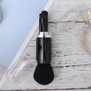 Retractable Makeup Brush 4 1 Makeup Brush Retractable Brush Makeup Major Set Double Ended Makeup Brush Size 1 Black - product information 5