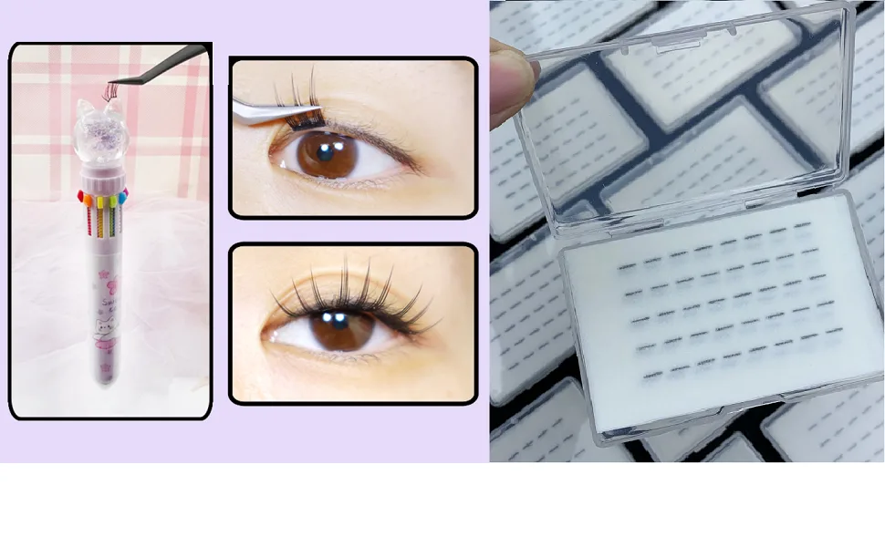 ATTENDRE Self Adhesive Eyelashes Strips for lash clusters Press on Lash Clusters Replace of Glue lash clusters glueless DIY adhesive cluster lashes - lash clusters glue