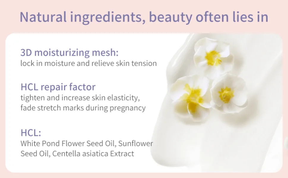 NENNEKO Formula Massage Lotion For Stretch Marks Pregnancy Safe Maternity Face and Body Moisturizer Skin Feels Soft and Smooth Suitable for All Skin Types - Formula Massage Lotion for Stretch Marks