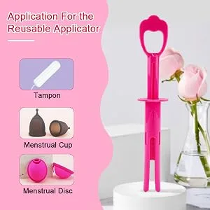 Menstrual Cup Applicator - Tampon Applicator - Period Cup Remover - Make Insertion Easy - for Menstrual Discs - Every Woman Can Now Use Menstrual Cups - Tampon Applicator