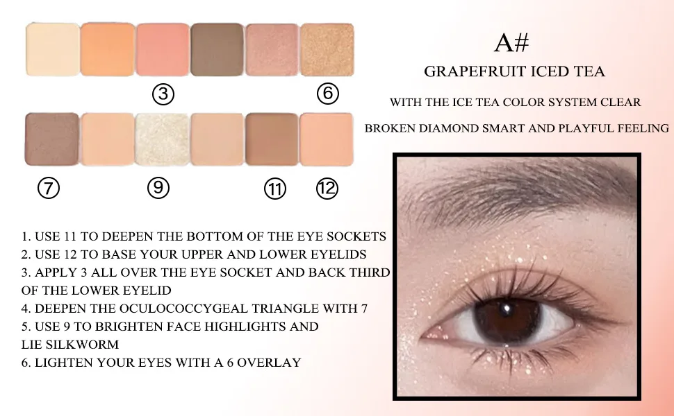 Eyeshadow Palette Natural Long-Lasting Makeup Palette Pigmented Eye Makeup Palette For On the Go Twelve Color Eyeshadow Palette B - eye shadow palette makeup