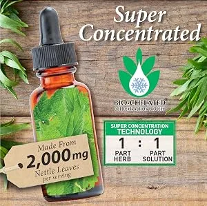 Nature's Answer Nettle Leaf Extract | Concentrated Dark Green Nettle Leaf Herbal Supplement | Non-GMO, Kosher, Gluten-Free, & Alcohol-Free 1oz - Bio-Chelation, Concentrated, herbs, cold extraction, Nature
