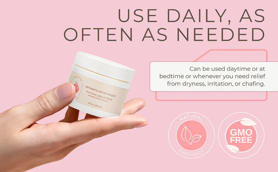 Vaginal Moisturizer for Dryness Relief - Immediate Comfort Vulva Balm - pH Balanced - Hormone-Free Menopause Support - Suitable for All Ages and Skin Types - 2oz - Dear Kitty