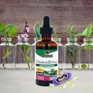Nature's Answer Herb Passion Flower Supplement, 2 Fluid Ounce | Calming Aid | Helps with Anxiety | Natural Stress Reliever - passion flower extract Naturte