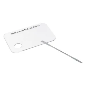 Acrylic Palette Spatula Clear Acrylic Makeup Nail Art Cosmetic Mixing Palette & Stainless Spatula Tool Set - product information 3