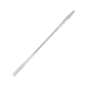 Acrylic Palette Spatula Clear Acrylic Makeup Nail Art Cosmetic Mixing Palette & Stainless Spatula Tool Set - JM00322-2