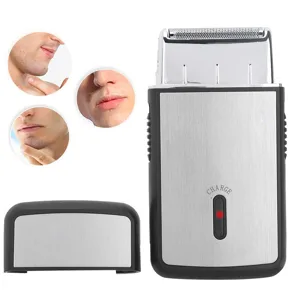 Professional Rechargeable Electric Razor for Men Mini Beard & Whisker Shaver - for Quick and Effortless Grooming Trim & Shave with Convenience - JM21273-2