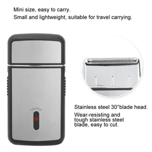 Professional Rechargeable Electric Razor for Men Mini Beard & Whisker Shaver - for Quick and Effortless Grooming Trim & Shave with Convenience - JM21273-3