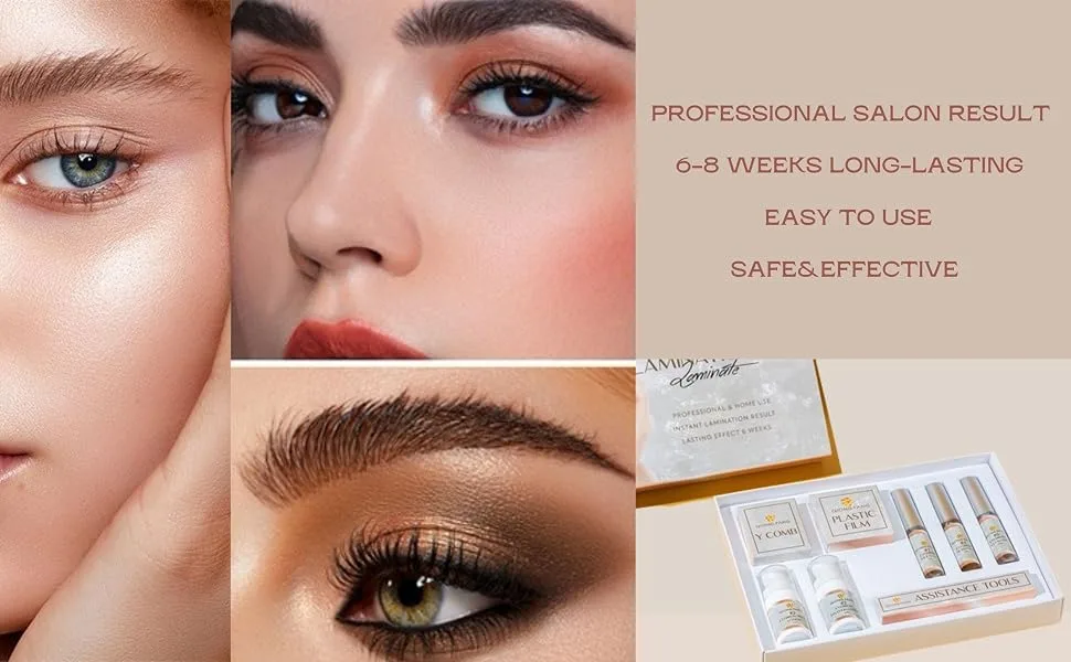 DIY Eyebrow Lamination Kit - Brow Lamination Kit Professional Eyebrow Lift Kit for Fuller Thicker Brows Long Lasting - FEATURES