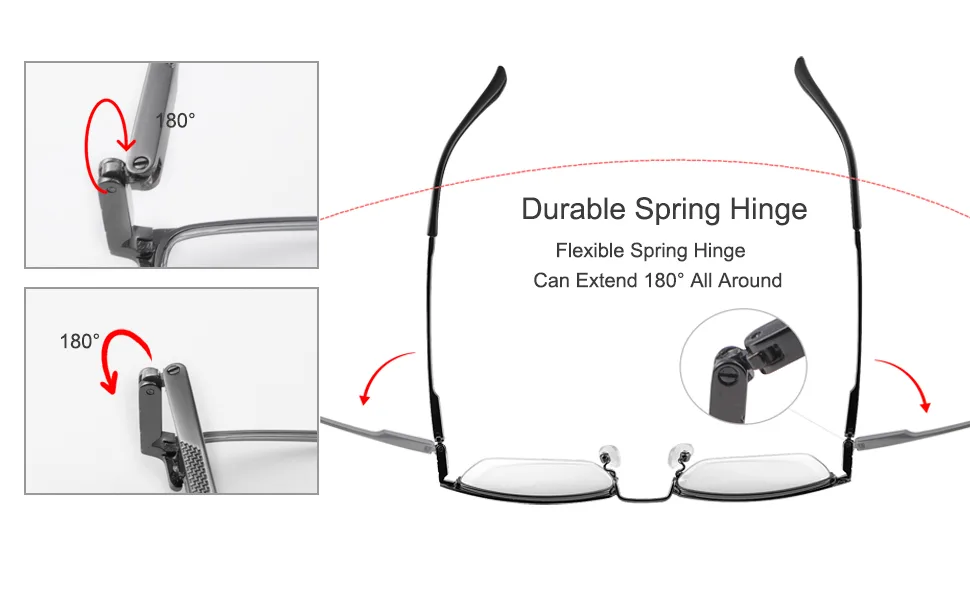 YIMI Photochromic Progressive Multifocus Reading Glasses Spring Hinges UV Sun Readers Computer Anti Blue Light Glare Glasses Black 1.5 x - product information 3