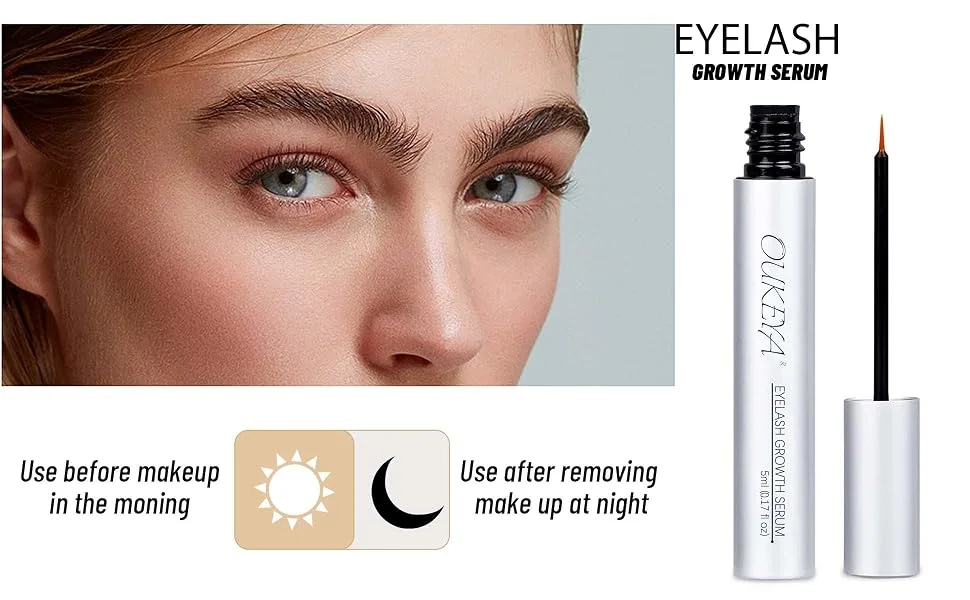 Eyelash Growth Serum - Brow Serum with Natural Growth Peptides for Longer Thicker Eyelashes and Brows Powerful Hypoallergenic Formula Safe and Non-irritating Dermatologist Certified - product information 5