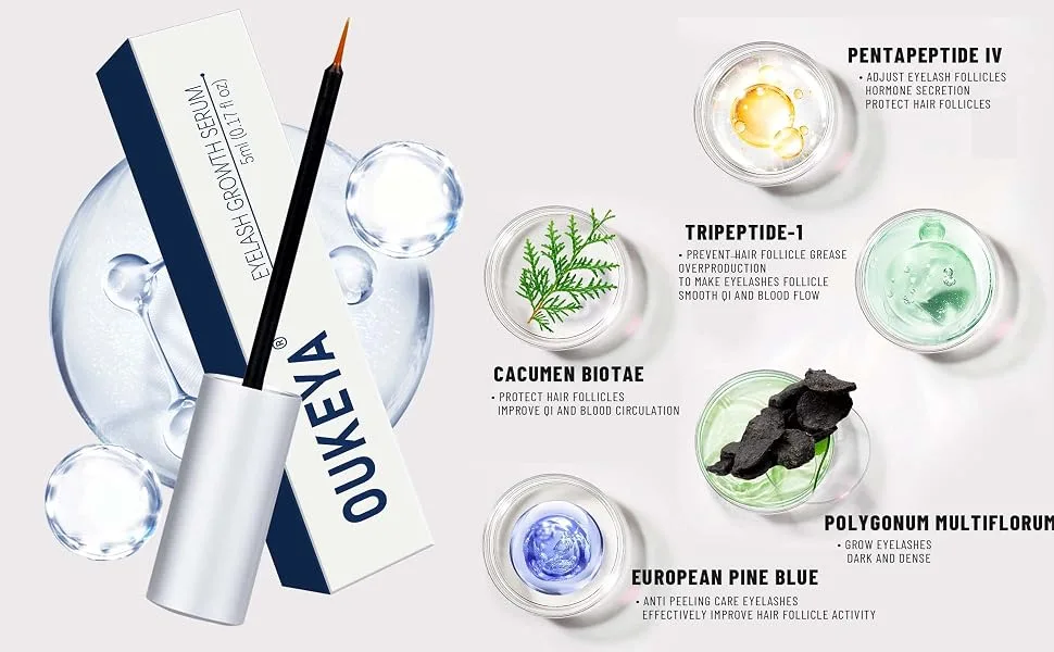 Eyelash Growth Serum - Brow Serum with Natural Growth Peptides for Longer Thicker Eyelashes and Brows Powerful Hypoallergenic Formula Safe and Non-irritating Dermatologist Certified - product information 6