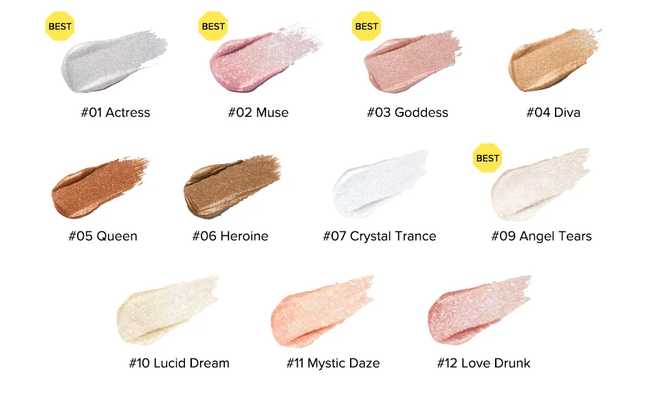 DEARDAHLIA Paradise Shine Eye Sequins ENCHANTED Long Lasting Liquid Eyeshadow Glitter Gloss High Shine Pearl Lightweight Minimal Fallout 0.14 Oz - PARADISE SHINE EYE SEQUINS
