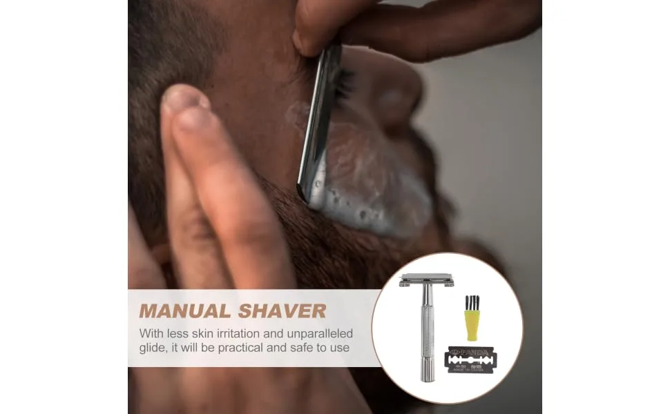 1 Set Safe Razor Men Razor Metal Razor Manual Shaver Razor Shaver - product information 4