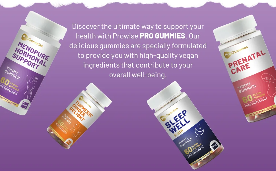 Menopure Hormonal Support 60 Vegan Pro Gummies | Menopause Support Gummies | Natural Support for Menopause & Perimenopause | Yummy Tutti Frutti Flavour by Prowise - Manopure-5