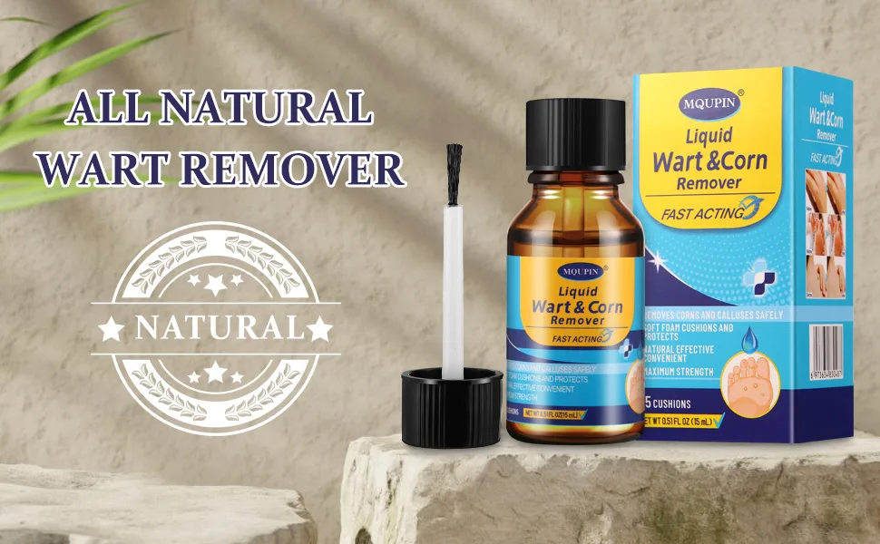 Wart Corn Remover Liquid Smoothes Skin Gentle Fast Acting Gel Wart Removal for Plantar Wart Flat Warts and Corns (M02) - Wart Remover
