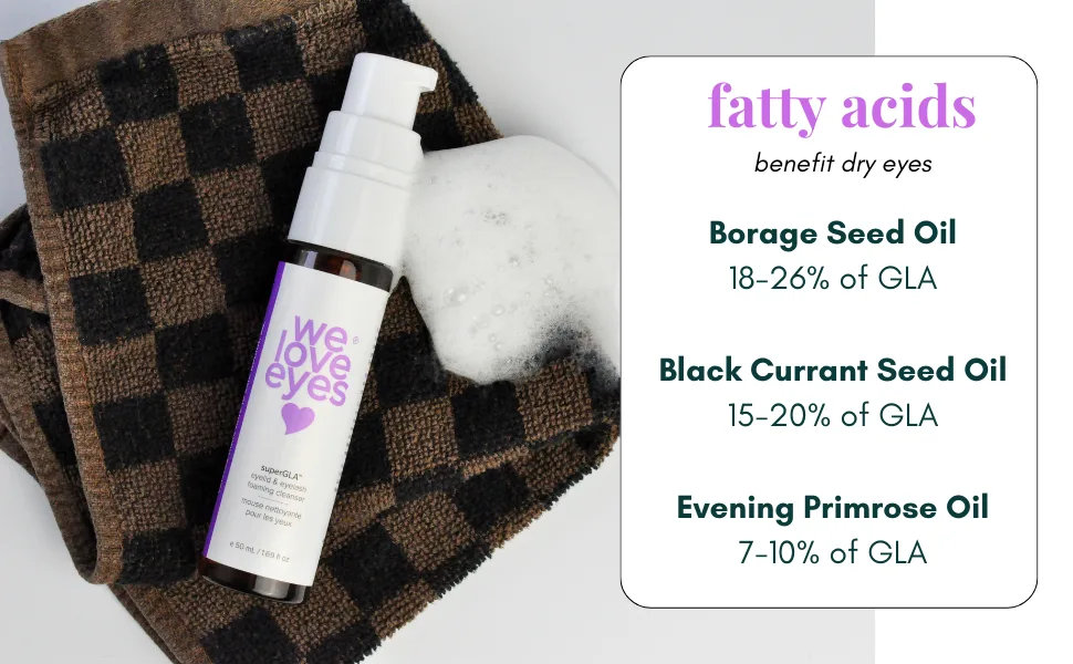 We Love Eyes - SuperGLA Eyelid & Eyelash Foaming Cleanser - Plant Based Cleanser. All Natural. Cruelty Free. Wash away makeup gently. - SUPERGLA EYELID & EYELASH FOAMING CLEANSER WE LOVE EYES
