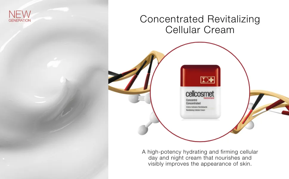 Cellcosmet Concentrated Day Face Cream - Revitalizing Daily Moisturizer and Anti-Aging Treatment (1.7 oz) - Concentrated Cellular Cream