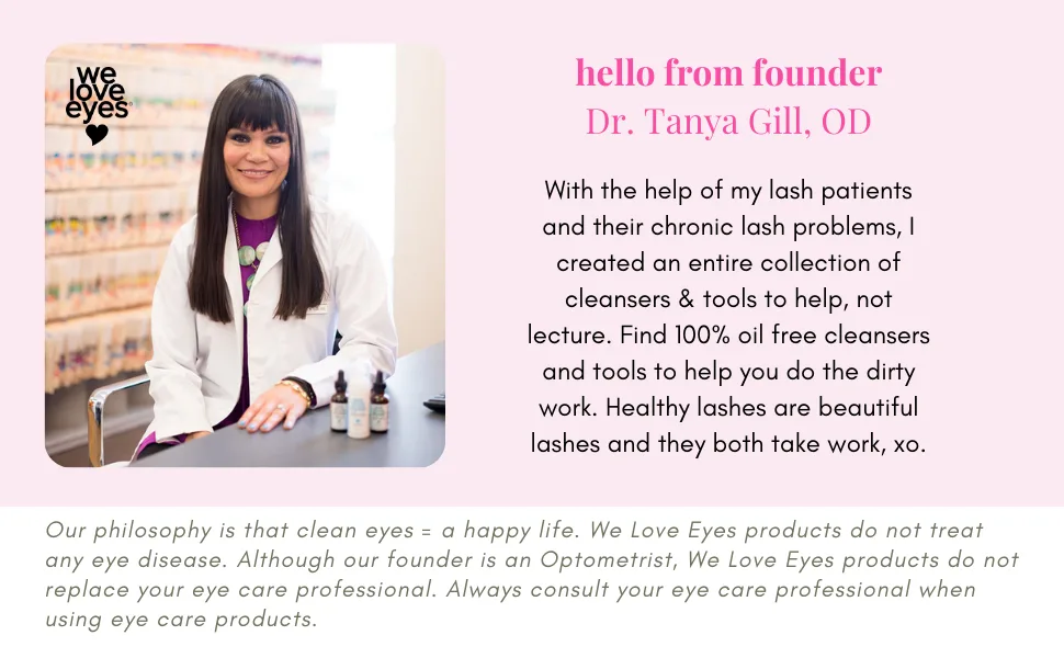 We Love Eyes - Tea Tree Water Eyelid & Eyelash Cleansing Spray - 100% Oil Free perfect for lash extensions remove debris no rinse formula - TEA TREE WATER CLEANSING SPRAY WE LOVE EYES