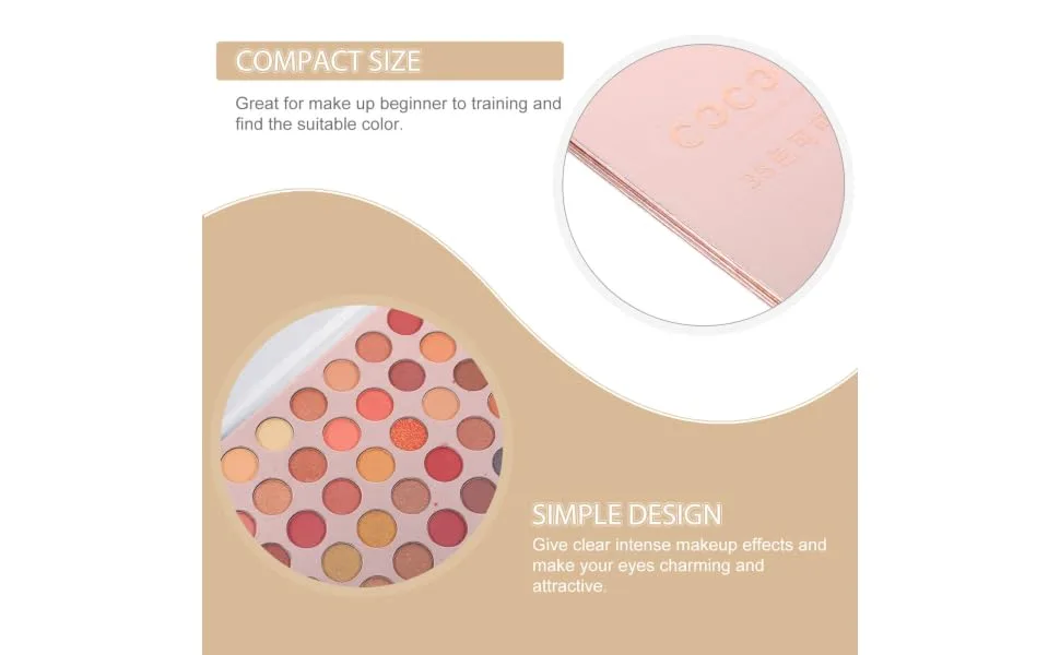 MERRYHAPY Eyeshadow Compact 35 Professional Makeup Bag Cosmetic Bag Highly Pigmented Eyeshadow White/cream Eyeshadow Makeup Accessories Eyeshadow Palette Shadow Shimmer Tray Cosmetic Pallet - product information 7