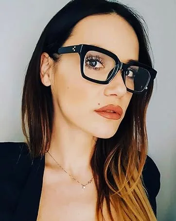 FEISEDY Women Oversized Cat Eye Reading Glasses Vintage Blue Light Blocking Reader Anti Eyestrain B2991 Black & White Frame 2.5 x - B2479