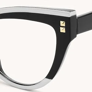 FEISEDY Women Oversized Cat Eye Reading Glasses Vintage Blue Light Blocking Reader Anti Eyestrain B2991 Black & White Frame 2.5 x - oversized cat eye glasses