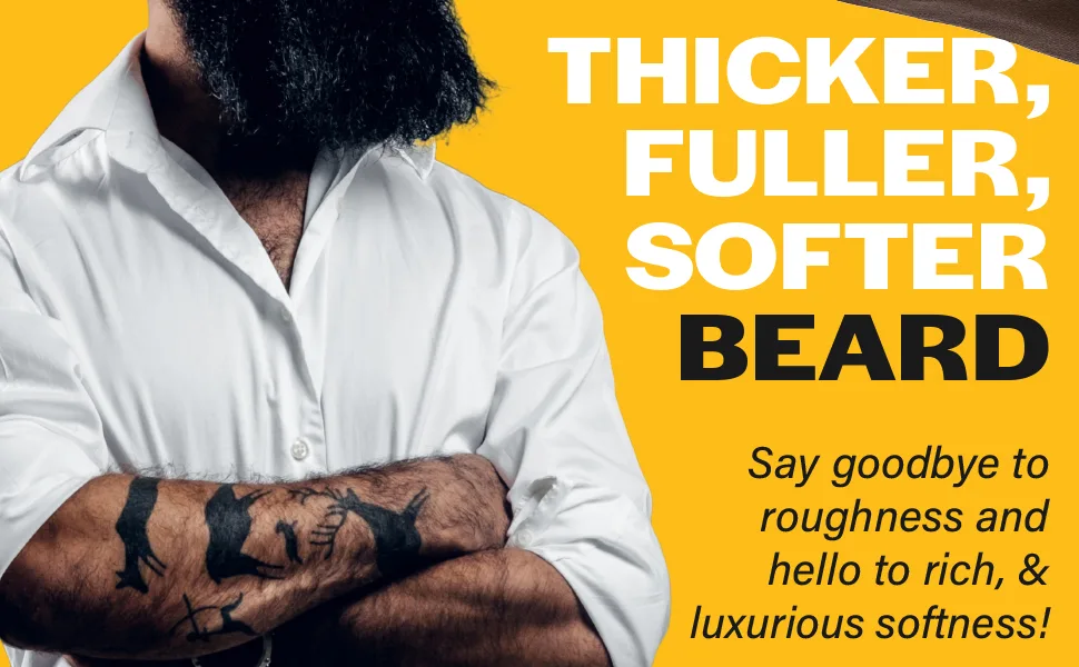 Hair Illusion Maxium Potency Biotin Beard Growth Balm | For Mens Beard Mustache Growth. Softening & Condition Beard with Castor Oil for Beard Conditioning and Shine. - Hair Illusion Biotin Beard Balm with Castor Oil