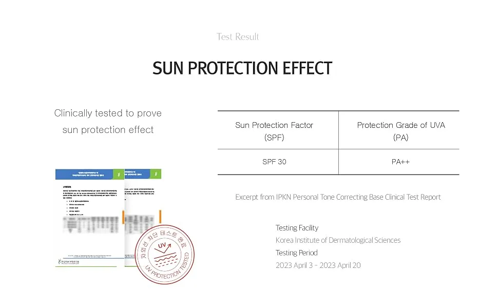 IPKN Personal Tone Correcting Base | Facial Makeup Base & Primer | Correcting Undertones & Evening Skin Tone | SPF 30 | Sensitive-Friendly | K-Beauty (Green) - product information 5