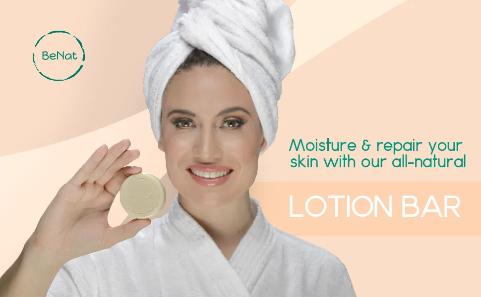 BeNat. Lotion Bar. Artisanal. All-Purpose Moisturizing Lotion Bar. 1.4 oz. Handcrafted with Fewer All-Natural Ingredients. - Lotion bar 1