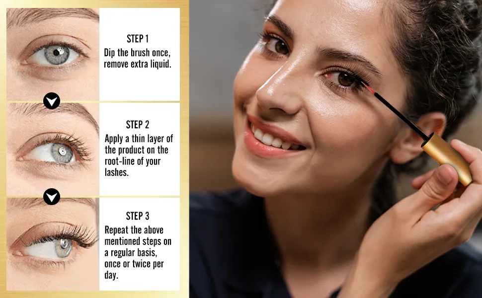 Premium Eyelash Growth Serum Boost Lash Growth Serum with Advanced Formula for Longer Fuller and Thicker Luscious Lashes 5 ML - Eyelash Serum